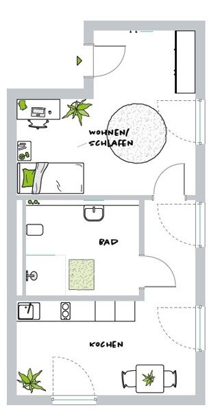 Wohnung zur Miete 798 € 1 Zimmer 50,7 m²<br/>Wohnfläche 1.<br/>Geschoss 01.12.2024<br/>Verfügbarkeit Heinrichstraße 85 Mörsenbroich Düsseldorf-Düsseltal 40239