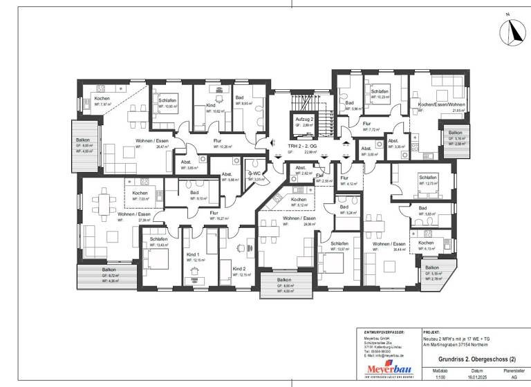 Wohnung zum Kauf - Neubau provisionsfrei 263.400 € 2 Zimmer 58,2 m²<br/>Wohnfläche Northeim Northeim 37154