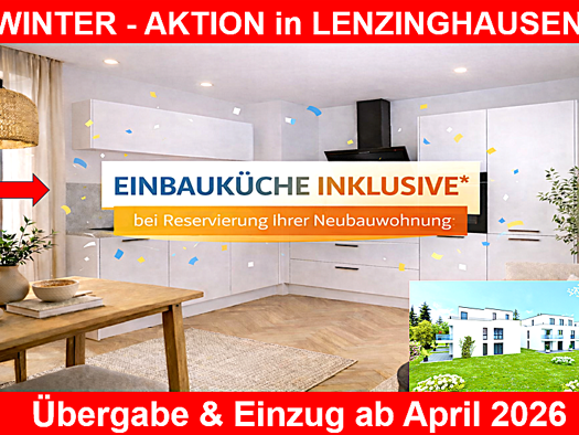 Wohnung zum Kauf - Erstbezug provisionsfrei 319.900 € 3 Zimmer 80 m² 1. Geschoss frei ab 01.05.2026 Innenstadt Herford 32051