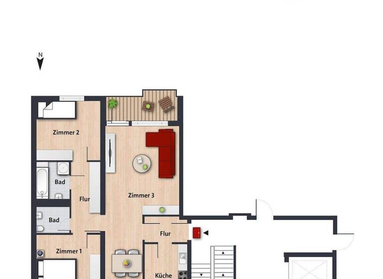 Wohnung zur Miete 505 € 3 Zimmer 77,6 m² 5. Geschoss frei ab sofort Halberstädter Str. 20 Westhagen Wolfsburg 38444