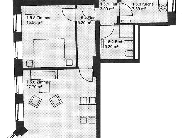 Wohnung zur Miete 560 € 2 Zimmer 66 m² 3. Geschoss frei ab sofort Gartenstr. 5a Werder Magdeburg 39114