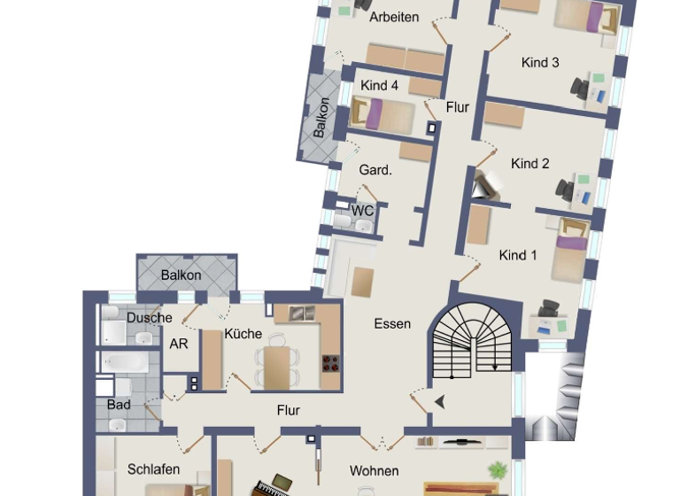 WG-Zimmer zur Miete 4.500 € 8 Zimmer 303 m² 1. Geschoss frei ab sofort Badstraße 28 Innenstadt Fürth 90762