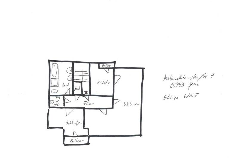 Wohnung zur Miete 972 € 2 Zimmer 81 m² 4. Geschoss frei ab sofort West Jena 07743