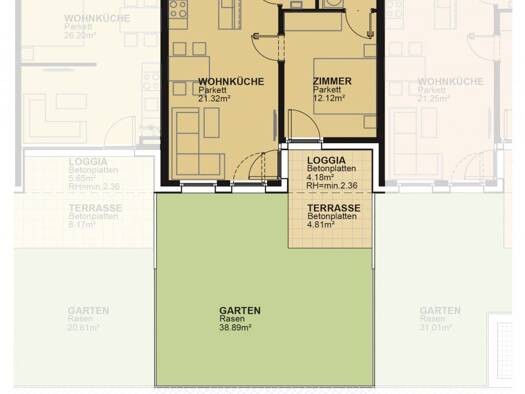 Wohnung zur Miete 684 € 2 Zimmer 45,2 m² EG frei ab 01.11.2026 Maximilian-Reich-Weg 4 Wien 1210