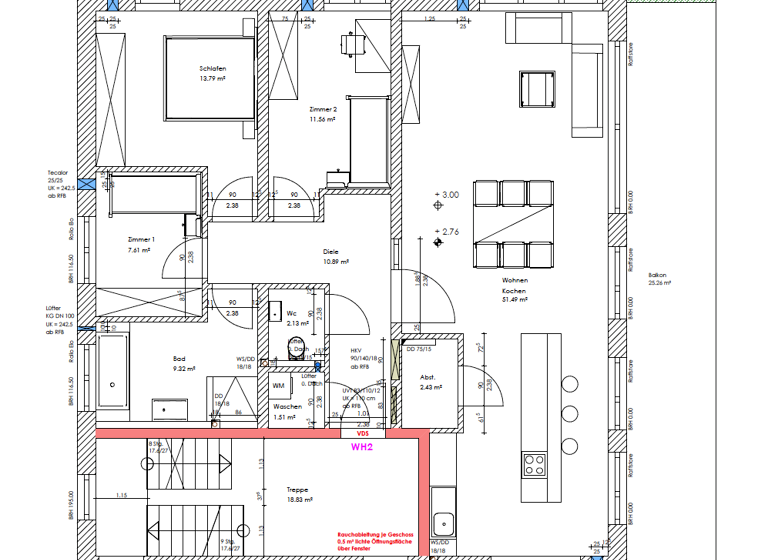 WG-Zimmer zur Miete - Erstbezug 1.635 € 4 Zimmer 124 m² 1. Geschoss Aumühlweg 7b Hacklberg Passau 94034