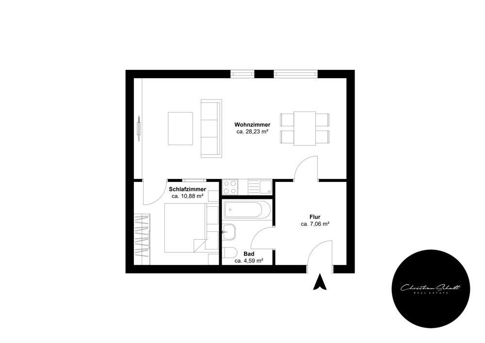 Wohnung zur Miete 406 € 2 Zimmer 50,8 m²<br/>Wohnfläche 2.<br/>Geschoss August-Bebel-Straße 25 Rötha Rötha 04571