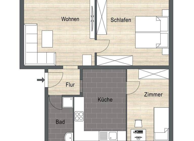 Wohnung zum Kauf 168.000 € 3 Zimmer 62 m² Gottwollshausen Schwäbisch Hall / Gottwollshausen 74523