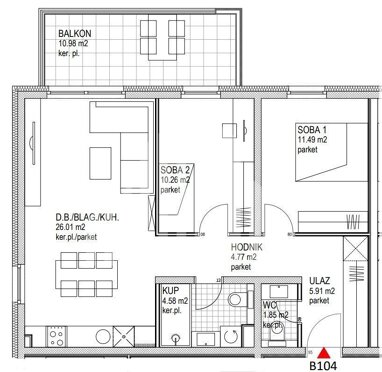 Wohnung zum Kauf 218.116 € 3 Zimmer 71 m² 1. Geschoss Vrapce