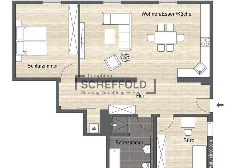 Wohnung zum Kauf 217.500 € 2,5 Zimmer 71,6 m²<br/>Wohnfläche Souterrain, 1.<br/>Geschoss ab sofort<br/>Verfügbarkeit Baustetten Laupheim 88471
