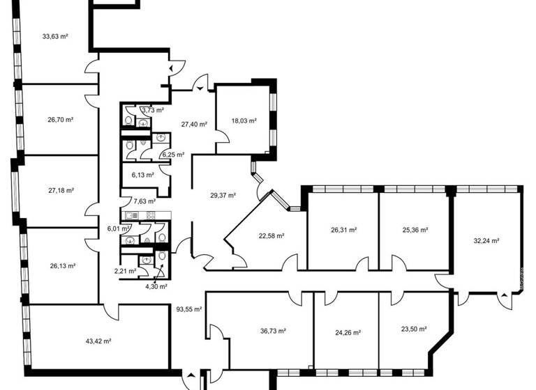 Bürofläche zur Miete provisionsfrei 10,50 € 631,8 m² Bürofläche Leipziger Str. 91 Innenstadt Halle 06108
