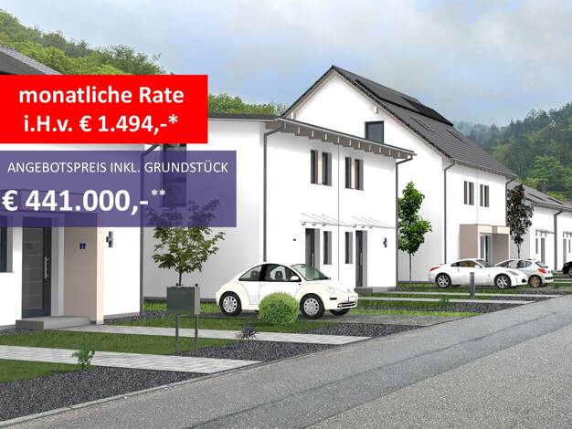 Doppelhaushälfte zum Kauf provisionsfrei 443.000 € 4 Zimmer 130 m² 390 m² Grundstück Eberbach Eberbach 69412
