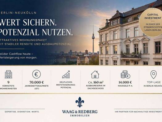 Mehrfamilienhaus zum Kauf als Kapitalanlage geeignet 2.795.000 € 21 Zimmer 540 m² Britz Berlin 12347