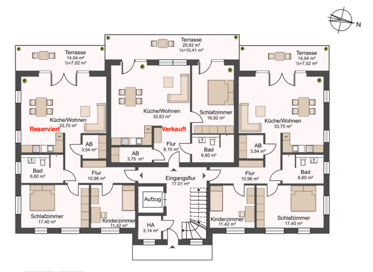 Wohnung zum Kauf provisionsfrei 334.850 € 3 Zimmer 90 m² Innenstadt Osterholz-Scharmbeck 27711