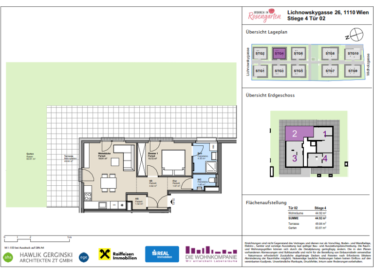 Wohnung zum Kauf provisionsfrei 319.083 € 2 Zimmer 44,9 m² EG Wien 1110