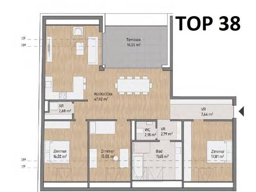 Wohnung zum Kauf provisionsfrei 805.743 € 4 Zimmer 123,8 m² Gries Graz 8020