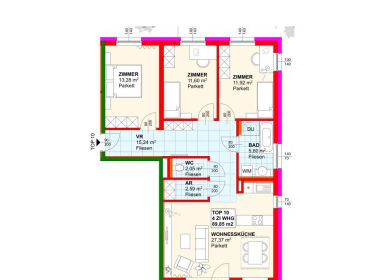 Wohnung zum Kauf 480.000 € 4 Zimmer 89,9 m² Krems an der Donau 3500