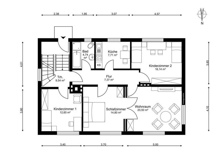 Einfamilienhaus zum Kauf 400.000 € 4 Zimmer 93 m² 1.810 m² Grundstück Saalow 15838