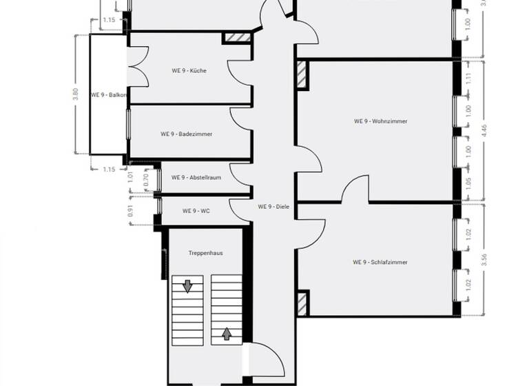 Wohnung zur Miete 1.595 € 4 Zimmer 119,7 m² 4. Geschoss Bucher Straße 97 St Johannis Nürnberg 90419