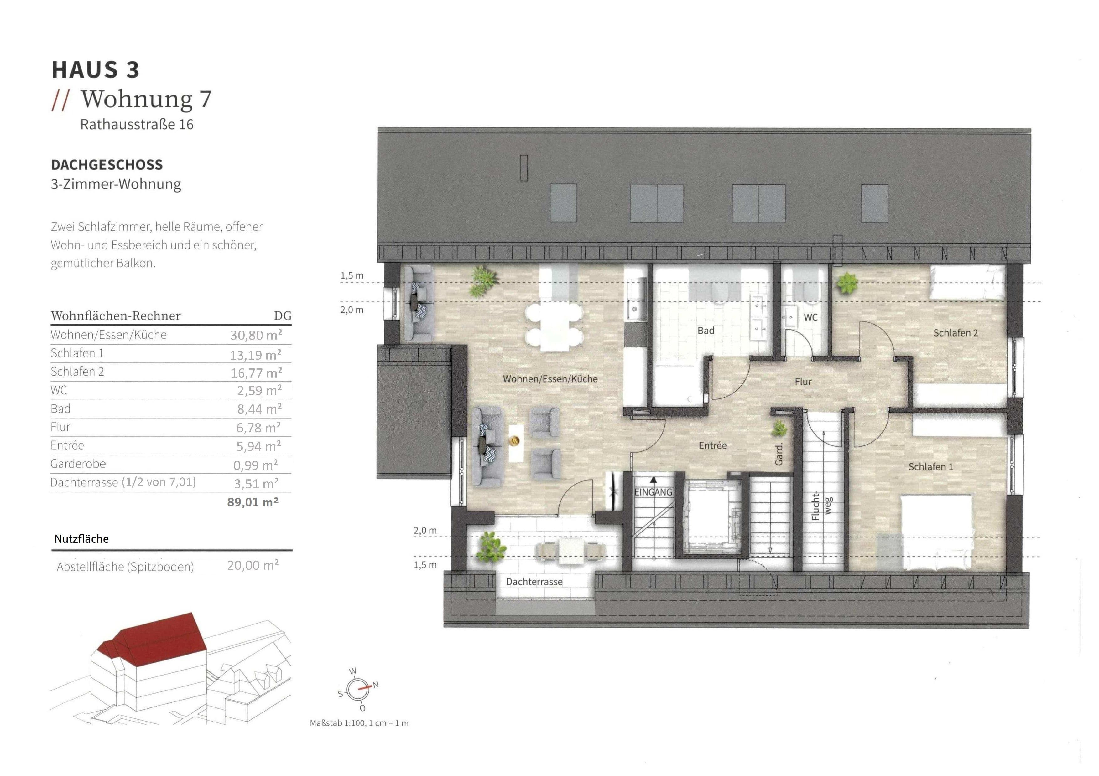 Wohnung zum Kauf provisionsfrei 496.000 € 3 Zimmer 80 m²<br/>Wohnfläche 1.<br/>Geschoss Beinstein Waiblingen 71334