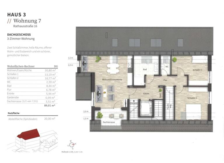 Wohnung zum Kauf provisionsfrei 464.000 € 3 Zimmer 80 m²<br/>Wohnfläche 1.<br/>Geschoss Beinstein Waiblingen 71334