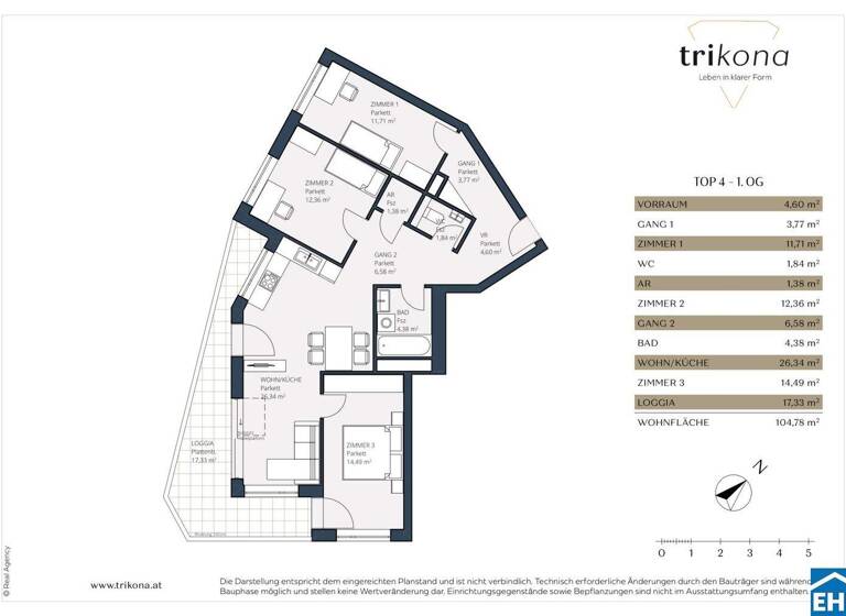 Wohnung zum Kauf 579.000 € 4 Zimmer 87,5 m² 1. Geschoss Schwechat 2320