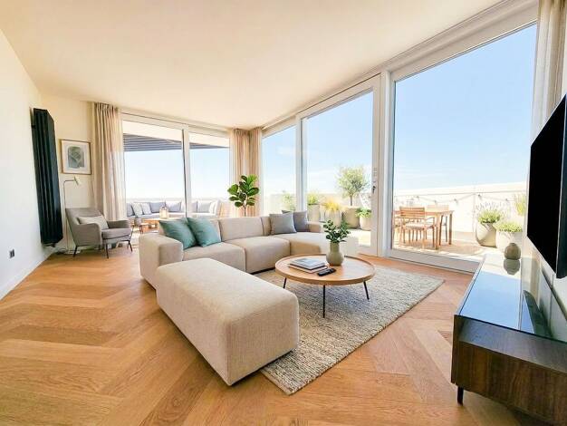 Penthouse zum Kauf 829.000 € 3 Zimmer 128 m² Geschoss 13/13 frei ab sofort Sachsenhausen Frankfurt am Main 60598