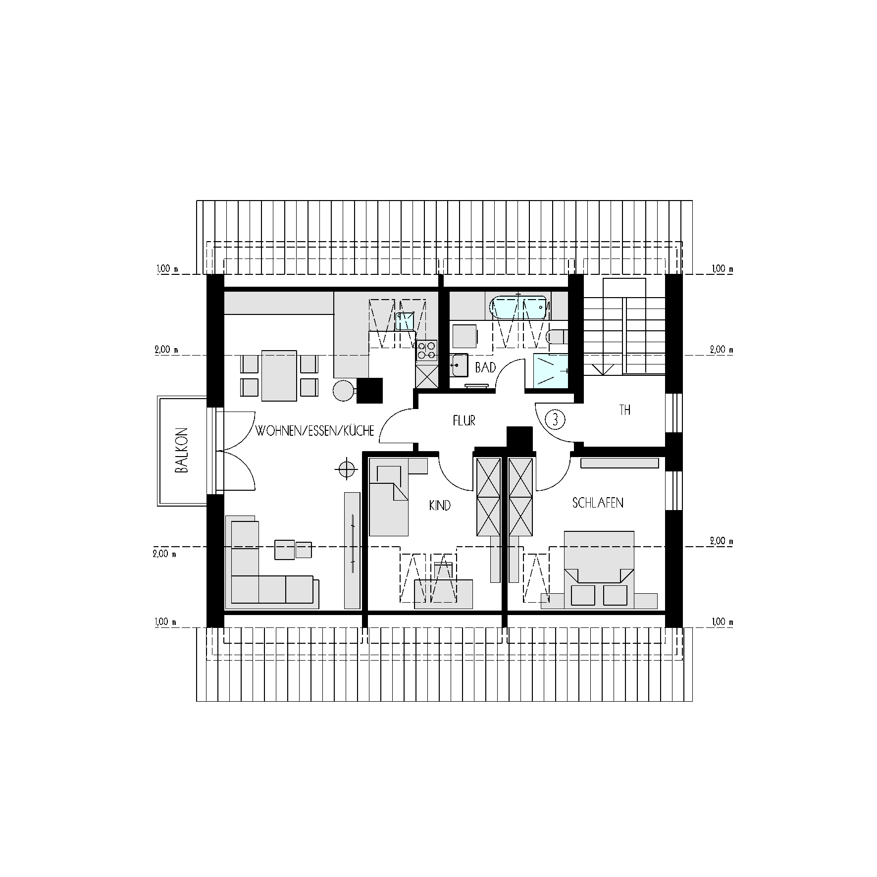 Wohnung zur Miete 1.295 € 3 Zimmer 65,3 m²<br/>Wohnfläche 2.<br/>Geschoss ab sofort<br/>Verfügbarkeit Großhelfendorf Aying 85653