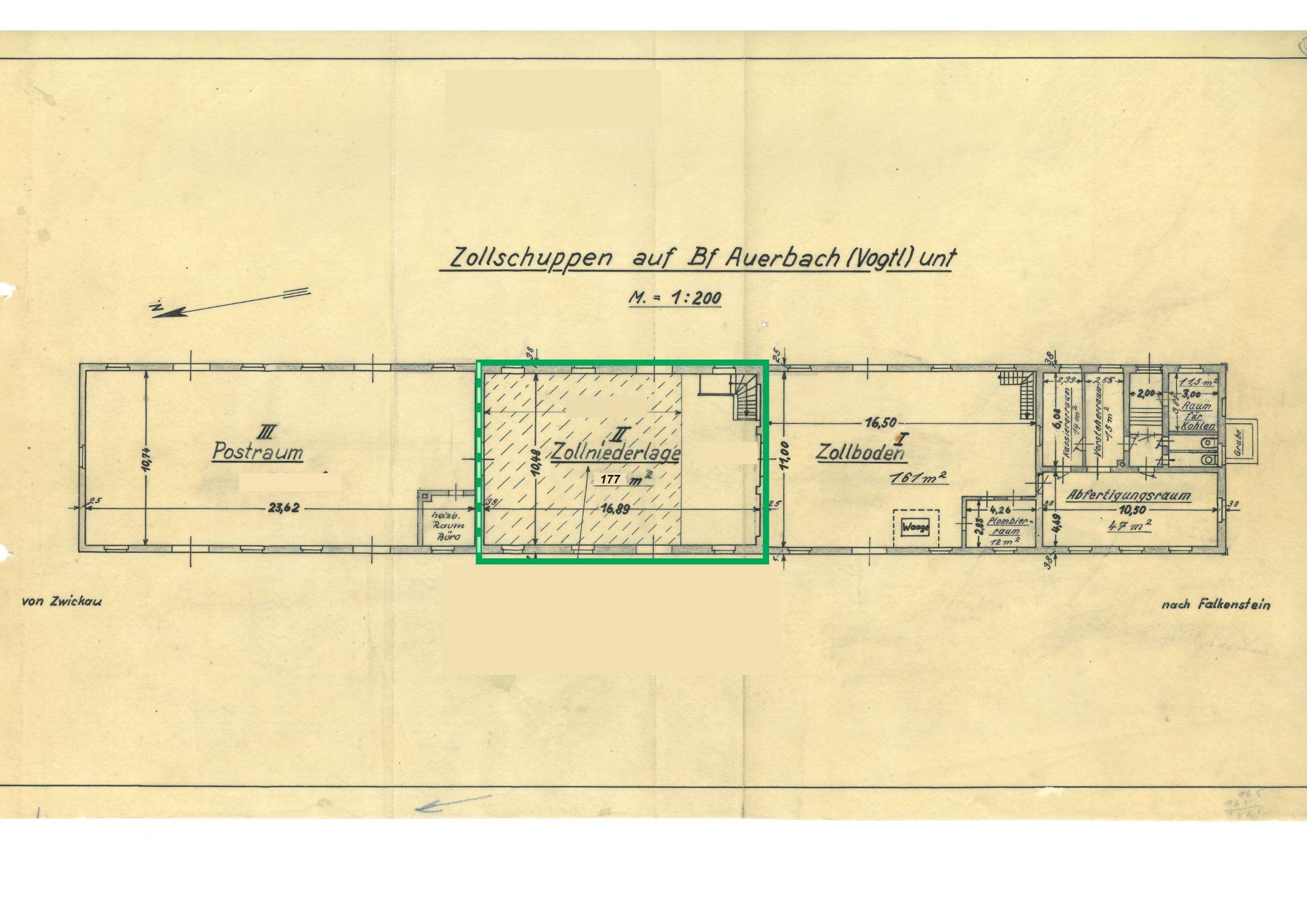 Produktionshalle zum Kauf provisionsfrei 540 € Am Unteren Bahnhof 3 Auerbach Auerbach/Vogtland 08209