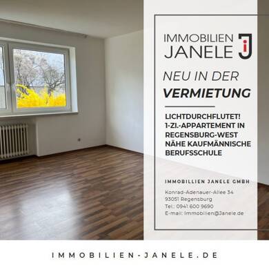 Wohnung zur Miete 360 € 1 Zimmer 28 m² Mittlerer Westen Regensburg 93049