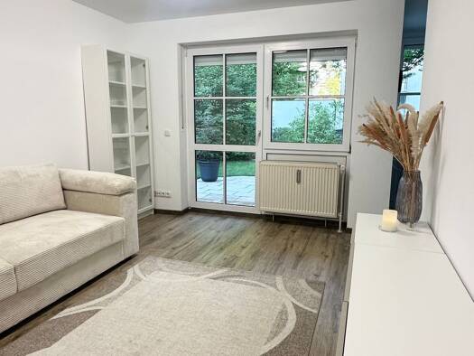 Terrassenwohnung zur Miete 1.140 € 1 Zimmer 32,5 m² Geschoss EG/1 frei ab sofort Trudering-Riem München 81827
