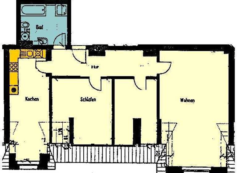 Wohnung zur Miete 1.035 € 3 Zimmer 95,3 m² 4. Geschoss frei ab 01.07.2026 Gottschedstraße 4 Zentrum-West Leipzig 04109