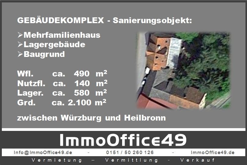 Mehrfamilienhaus zum Kauf 362.500 € 11 Zimmer 490 m²<br/>Wohnfläche 2.100 m²<br/>Grundstück Rosenberg Rosenberg 74749