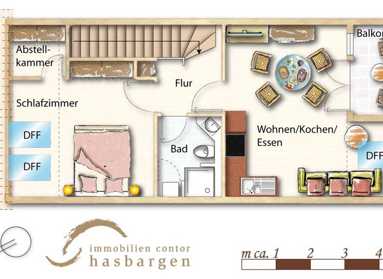 Wohnung zum Kauf 196.000 € 2 Zimmer 48,5 m²<br/>Wohnfläche Dachgeschoss, 1.<br/>Geschoss Dewichow Dewichow 17429
