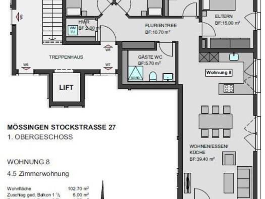 Wohnung zum Kauf - Erstbezug 584.900 € 4,5 Zimmer 109,3 m² 1. Geschoss Mössingen 72116