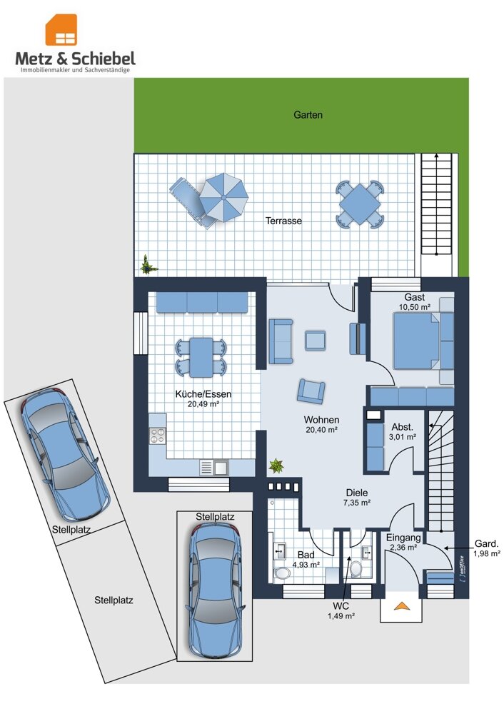 Reihenendhaus zum Kauf 950.000 € 6 Zimmer 166 m²<br/>Wohnfläche 484,8 m²<br/>Grundstück Schau-Ins-Land Wiesbaden 65189