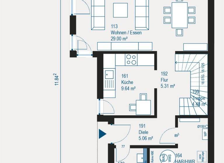 Doppelhaushälfte zum Kauf 594.900 € 4 Zimmer 130 m² 517,4 m² Grundstück Ortsgebiet Sinzheim 76547
