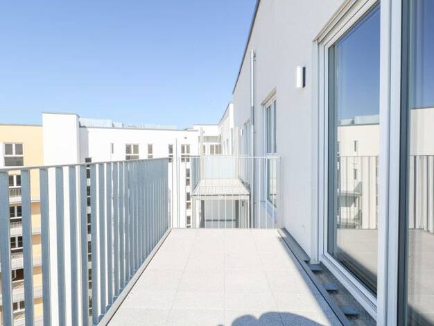 Penthouse zur Miete - Erstbezug 1.228 € 2 Zimmer 62,5 m² 7. Geschoss frei ab sofort Meta-Gadesmann-Straße 11 Gallus Frankfurt-Gallus 60326