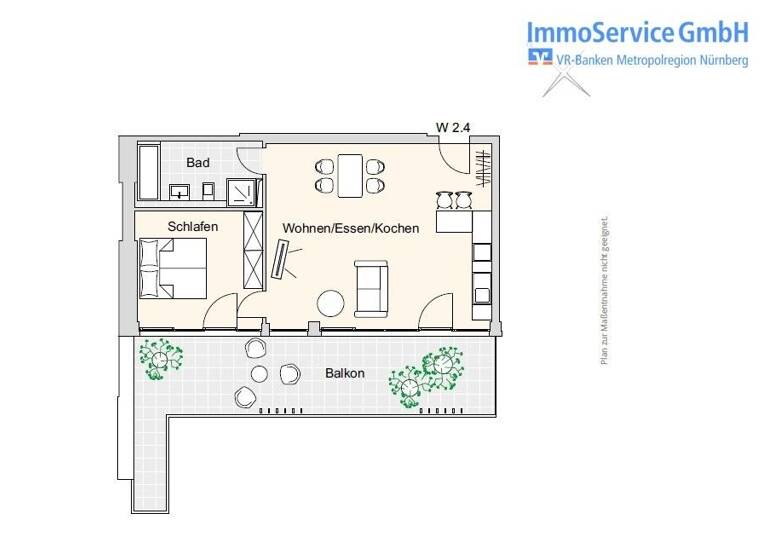 Wohnung zum Kauf provisionsfrei 424.900 € 2 Zimmer 68,3 m²<br/>Wohnfläche 2.<br/>Geschoss Merianstr. 32 + 32a Schoppershof Nürnberg 90409