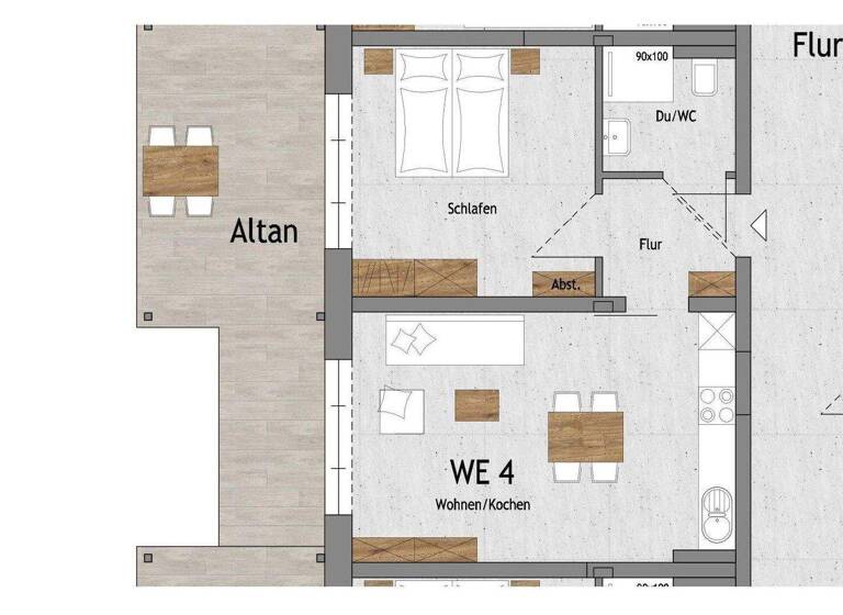 Wohnung zur Miete 590 € 2 Zimmer 58 m² Delleweg 21 Langewiese Winterberg 59955