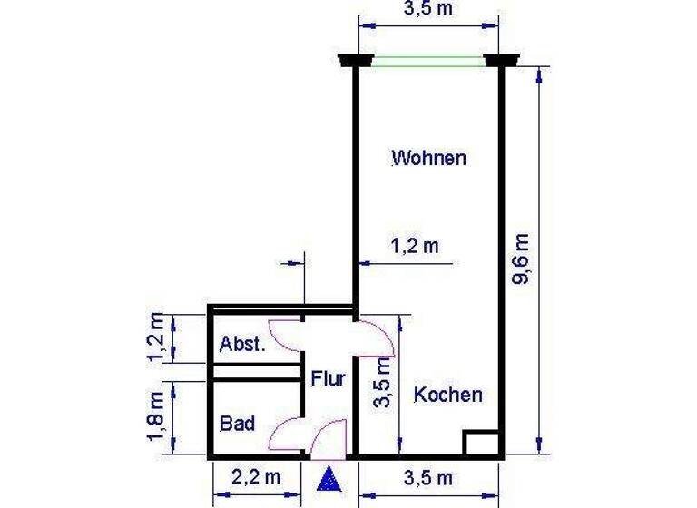 Studio zur Miete 277 € 1 Zimmer 43,3 m² 7. Geschoss Am Seeufer 8 Neustädter See Magdeburg 39126