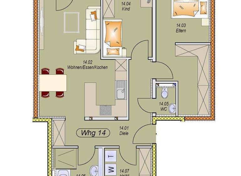 Wohnung zum Kauf - Erstbezug provisionsfrei 435.410 € 3 Zimmer 83,8 m² Schweich 54338