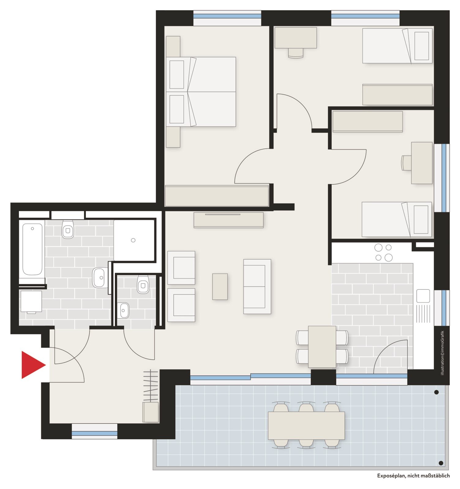 Wohnung zur Miete 1.670 € 4 Zimmer 106,2 m²<br/>Wohnfläche 2.<br/>Geschoss 16.01.2025<br/>Verfügbarkeit Am Sportplatzb 2b Opfingen Freiburg 79112