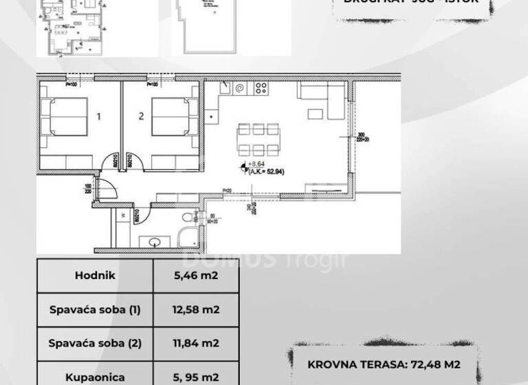Wohnung zum Kauf 320.000 € 4 Zimmer 74 m² 2. Geschoss Okrug