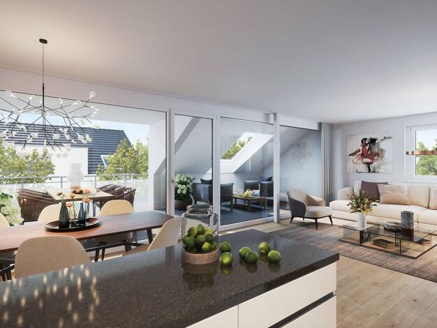 Wohnung zum Kauf - Neubau provisionsfrei 601.000 € 2 Zimmer 82,2 m² Dachgeschoss Markdorf Markdorf 88677