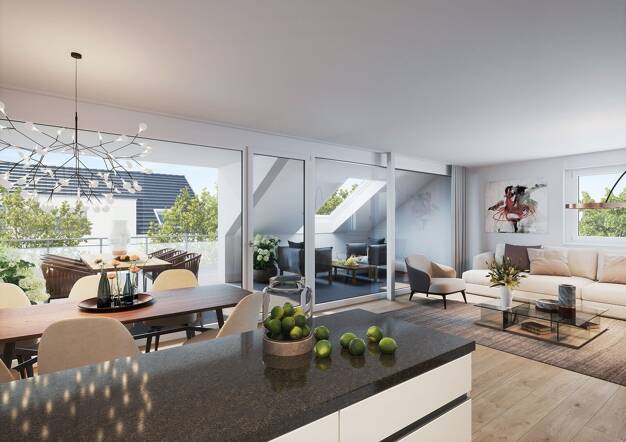 Wohnung zum Kauf - Neubau provisionsfrei 601.000 € 2 Zimmer 82,2 m² Dachgeschoss Markdorf Markdorf 88677