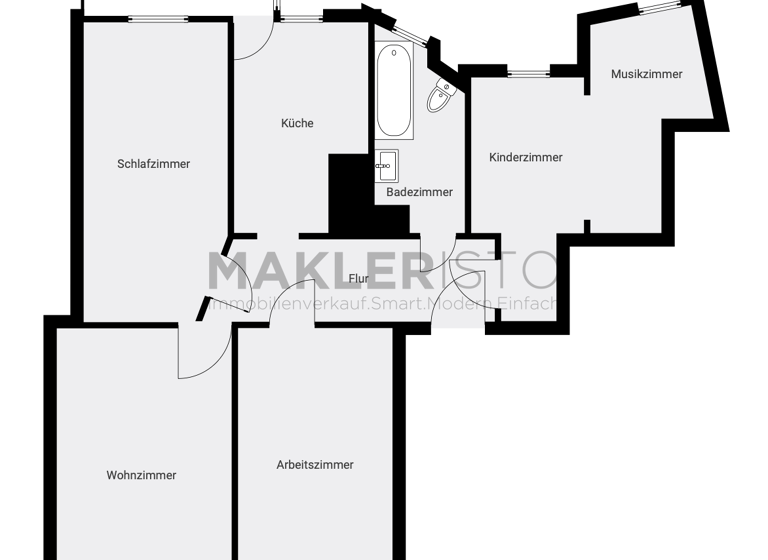 Wohnung zur Miete 990 € 4 Zimmer 93 m² 4. Geschoss frei ab sofort Tiefe Straße 7A Anger-Crottendorf Leipzig 04318