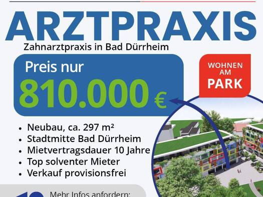 Praxisfläche zum Kauf provisionsfrei als Kapitalanlage geeignet 810.000 € 297 m² Hoftstraße 1 Sunthausen Bad Dürrheim 78073