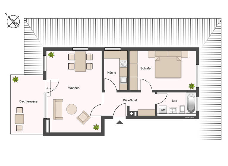 Wohnung zum Kauf 159.900 € 2 Zimmer 63 m²<br/>Wohnfläche Dachgeschoss, 3.<br/>Geschoss Leubnitz-Neuostra Dresden 01217