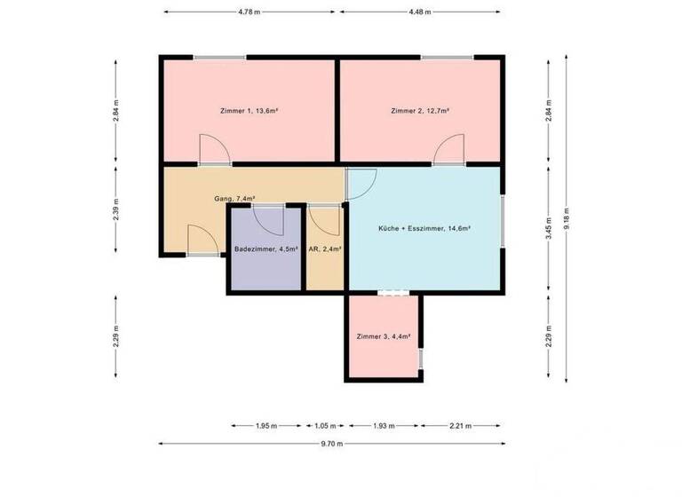 Wohnung zum Kauf provisionsfrei 219.000 € 3 Zimmer 59 m² 2. Geschoss Egelseestraße 10a Feldkirch 6800