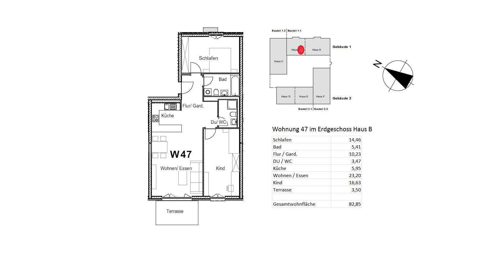 Wohnung zur Miete 1.041 € 3 Zimmer 82,9 m²<br/>Wohnfläche Röhrig Rastatt 76437